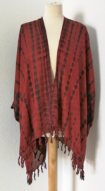 Sarong vest tie dye. 100% rayon, met sarong knoop. One Size.