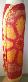 Sarong Mandala,geel/oranje/rood.