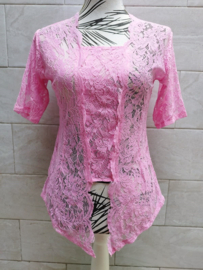 Traditionele Balinese kanten Kebaya  baby pink. Maat 34 t/m 42.