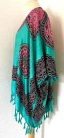 Sarong vest mandala. Symbool voor oneindigheid. 100% rayon, met sarong knoop.