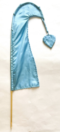 Umbul Umbul tempel vlaggetje  baby blauw. 56 cm.