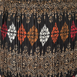 Batik uit Java. Authentieke rok plissé. Maat 38 t/m 42.