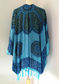 Sarongvest Mandala Circle of Life'. 100% rayon, met sarong knoop.