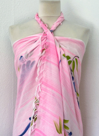 Sarong pastel tie dye bloem.