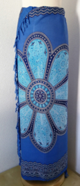 Sarong Mandala blauwtinten.
