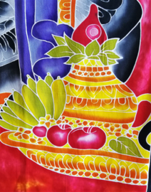 Wandkleed Ganesha. Batik uit Ubud, 1.75 bij 1.15m. Met ophangkoord.