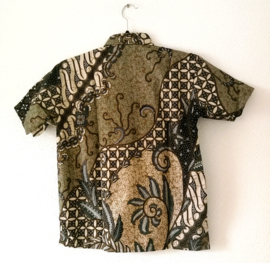 Authentieke Balinese batik blouse/overhemd. Maat 146/11 jaar.