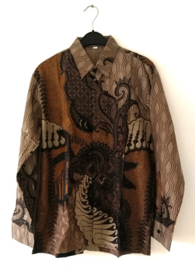 Authentieke Balinese batik blouse/overhemd.  Maat 56.