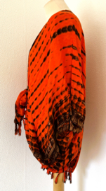 Sarong vest tie dye. 100% rayon, met sarong knoop. One Size.