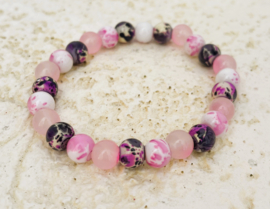 Uit het atelier van Ana. Armband 'Pink Dream'.