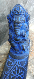 Ganesha wierook houder. Schitterend polystone handwerk. 29 cm.