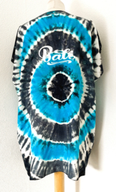 Kleurrijk big shirt tie dye Bali. Maat 36 t/m 46.