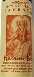 Koker van Harum Bali met 10 Lavendel incense sticks. Kleuren kokers kunnen varieren.