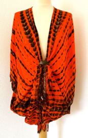 Sarong vest tie dye. 100% rayon, met sarong knoop. One Size.