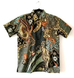 Authentieke Balinese batik blouse/overhemd. Maat 44,48,50.