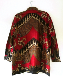 Authentieke Balinese batik blouse/overhemd. Maat 56.