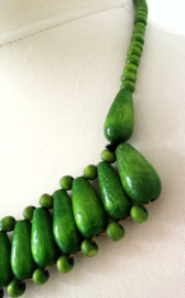 Prachtige Bali necklace groen.
