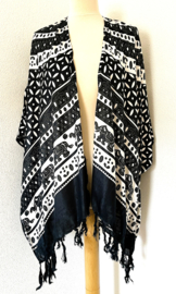 Sarong vest olifant OpArt. Symbool van  kracht, heilige wijsheid en onsterflijkheid.  100% Rayon, met sarong knoop.op.