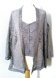 Traditionele Balinese kanten kebaya zilver. Maat 60.