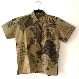 Authentieke Balinese batik blouse/overhemd. Maat 44.