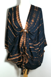 Sarong vest tie dye. 100% rayon, met sarong knoop. One Size.