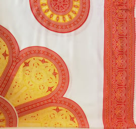 Sarong Mandala, oranje/geel wit