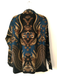 Authentieke Balinese batik blouse/overhemd. Maat 50 t/m 58.