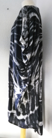 Schitterende oversized tie dye kaftan.  OpArt. Onze Size.