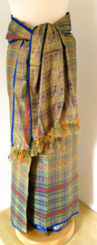 Kain Songket. Gouddraad sarong. Complete set met selendang
