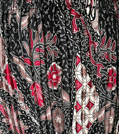 Batik uit Java. Authentieke rok plissé. Maat 38 t/m 42.