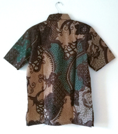 Authentieke Balinese batik blouse/overhemd. Maat 48.