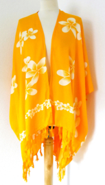 Sarong vest Frangipani. 100% rayon, met sarong knoop. One Size.
