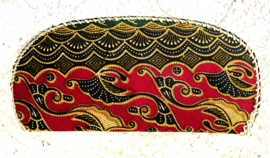 Schitterend handwerk. Cadeau etui met 6 stoffen batik onderzetters.