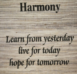 Spreukdoek Harmony.