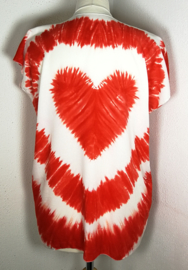Hartenshirt tie dye batik. Maat 36 /42.