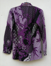 Authentieke Balinese batik blouse/overhemd. Maten 48/54.