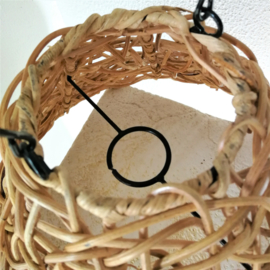 Schitterende naturel rotan hanglamp.