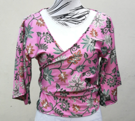 Wikkelvestje van microsilk, authentieke Balinese batik.