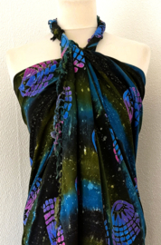 Dubbel batik sarong XL. St. Jacobsschelp.