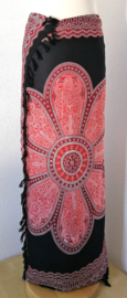 Sarong Mandala rood/zwart.