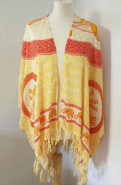 Sarong vest Sarong vest olifant. Symbool van  kracht, heilige wijsheid en onsterflijkheid.  100% Rayon, met sarong knoop.