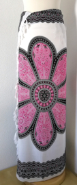 Sarong Mandala pink/wit/diepblauw.