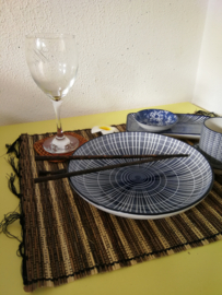 Unieke handgevlochten placemat set. 4 persoons.