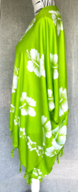 Sarong vest Hibiscus. 100% rayon, met sarong knoop. One Size.