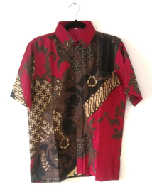 Authentieke Balinese batik blouse/overhemd. Maat 50 t/m 58.