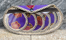 Schitterend handwerk. Cadeau etui met 6 stoffen batik onderzetters.