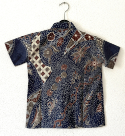 Authentieke Balinese batik kinder blouse. Maat 98,122,140,146,164 en 170.
