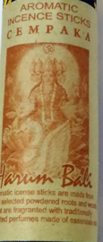 Koker van Harum Bali met 10  Cempaka (magnolia) incense sticks. Kleuren kokers kunnen varieren.