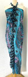 Sarong 'Fantasy'. turquoise.