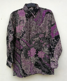 Authentieke Balinese batik blouse/overhemd. Maten 50/52/58/60.